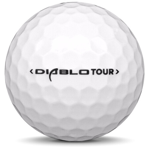 Golfboll av modellen Callaway Diablo Tour i 2021 års version med vit färg från sidan