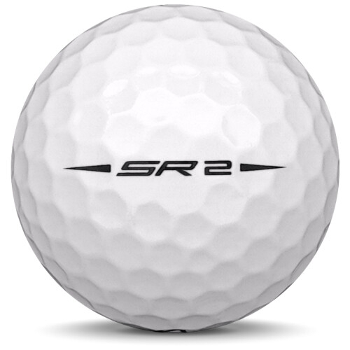 Golfboll av modellen Callaway Speed Regime 2 i vit färg från sidan