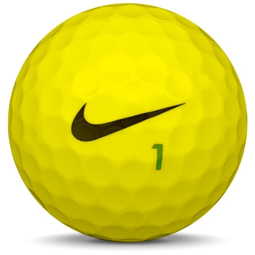 Golfboll av modellen Nike RZN White i gul färg framifrån