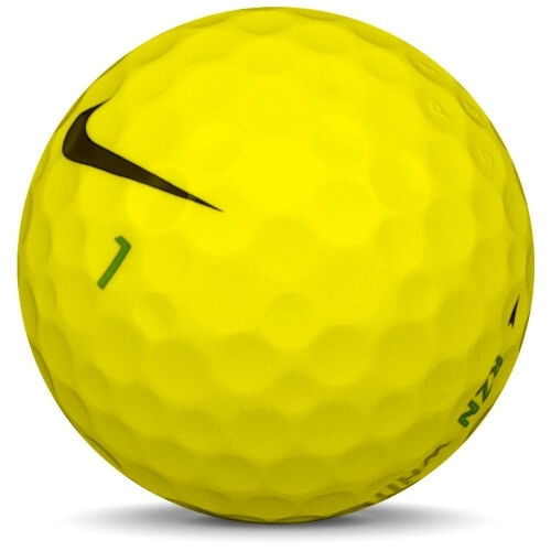 Golfboll av modellen Nike RZN White i gul färg sned bild
