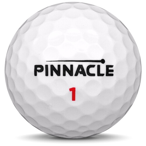 Golfboll av modellen Pinnacle Rush i 2018 års version med vit färg framifrån