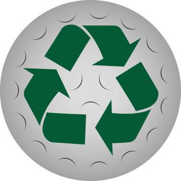Símbolo de bolas de golf recicladas de NJ Golf