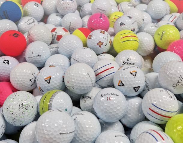 Cientos de bolas de golf usadas de alta calidad