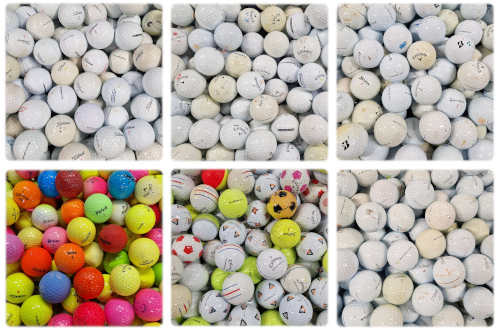 6 diferentes variantes de bolas de golf de práctica